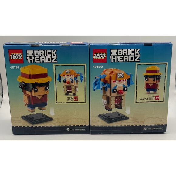 mqdefault.jpg NIB  BrickHeadz One Piece Monkey D Luffy & Buggy - 40799 & 40800